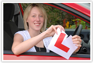 Young female having driving lessons with Princess driving school