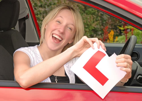 Driving lessons with a female driving instructor